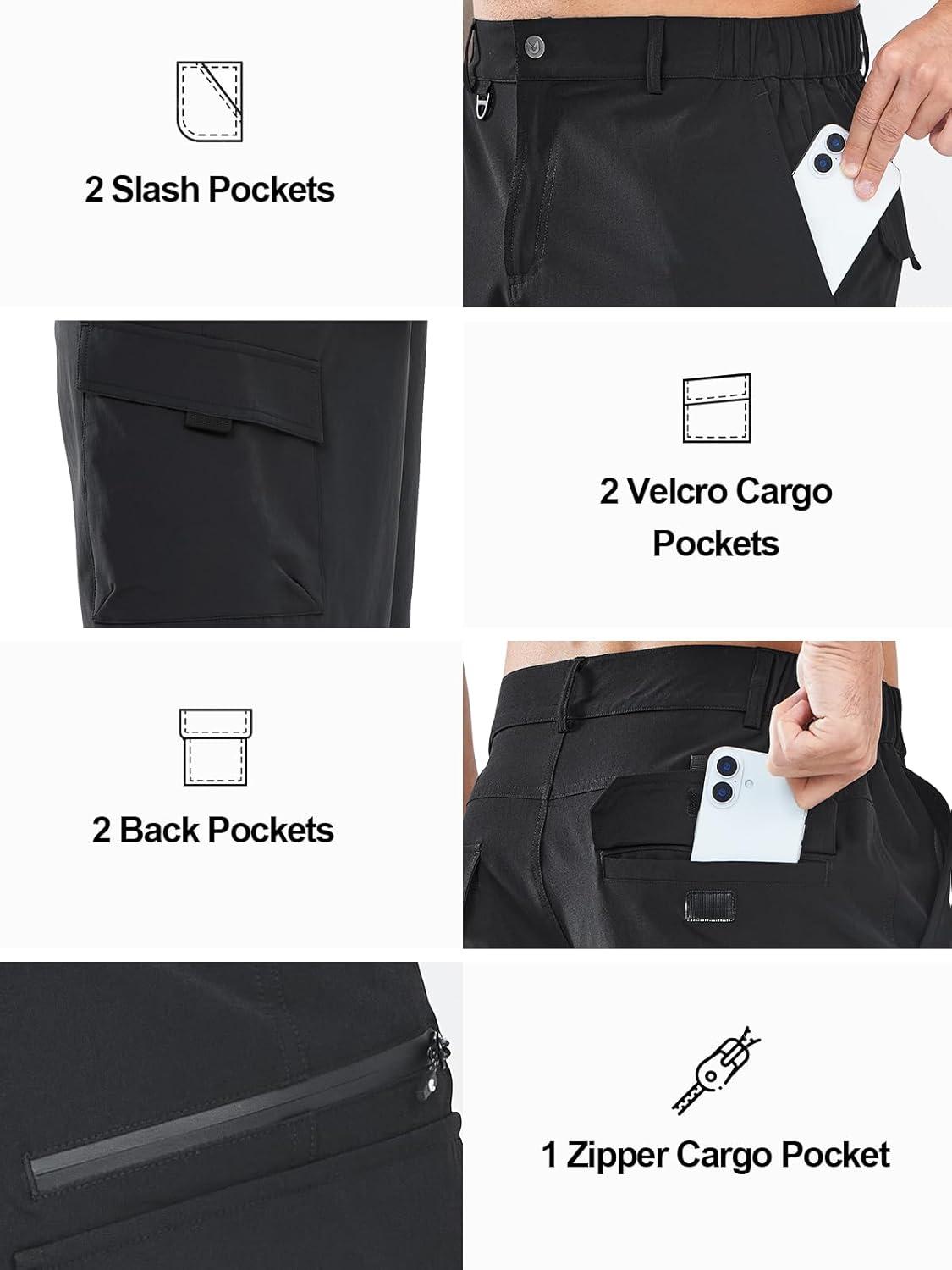 imageNORTHYARD Mens Hiking Cargo Shorts 9quot Casual Golf Lightweight Workout Short Athletic Outdoor Fishing Work Sport with PocketsBlack