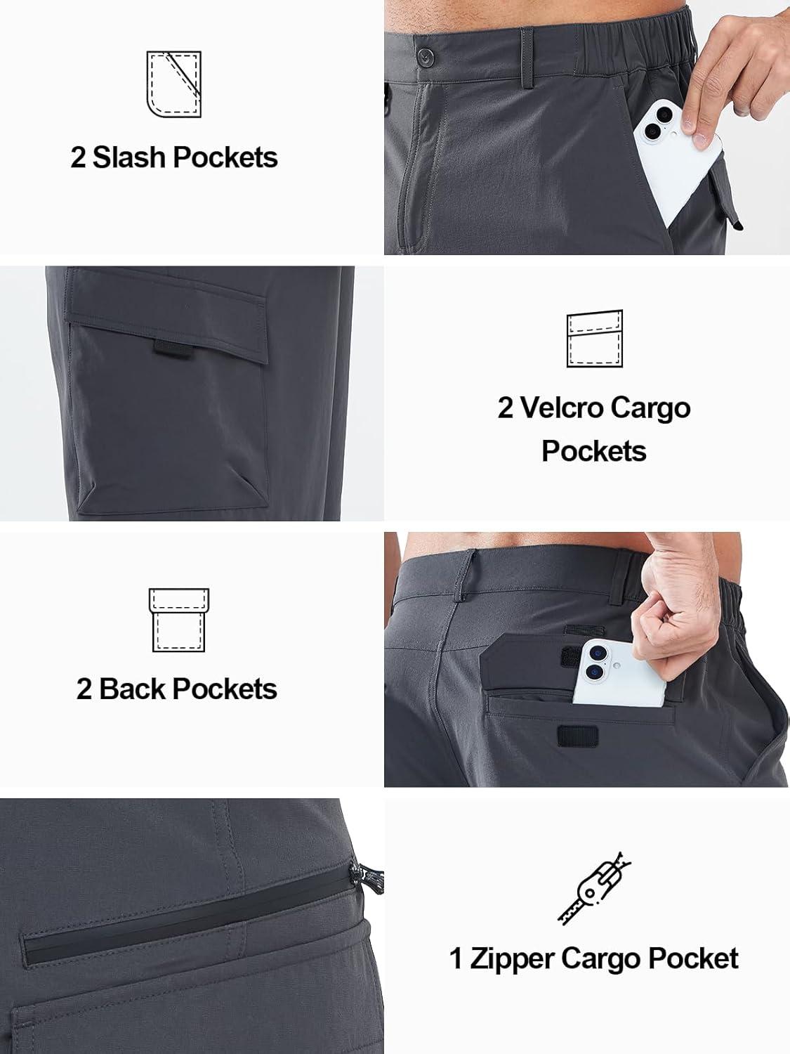 imageNORTHYARD Mens Hiking Cargo Shorts 9quot Casual Golf Lightweight Workout Short Athletic Outdoor Fishing Work Sport with PocketsDarkgrey