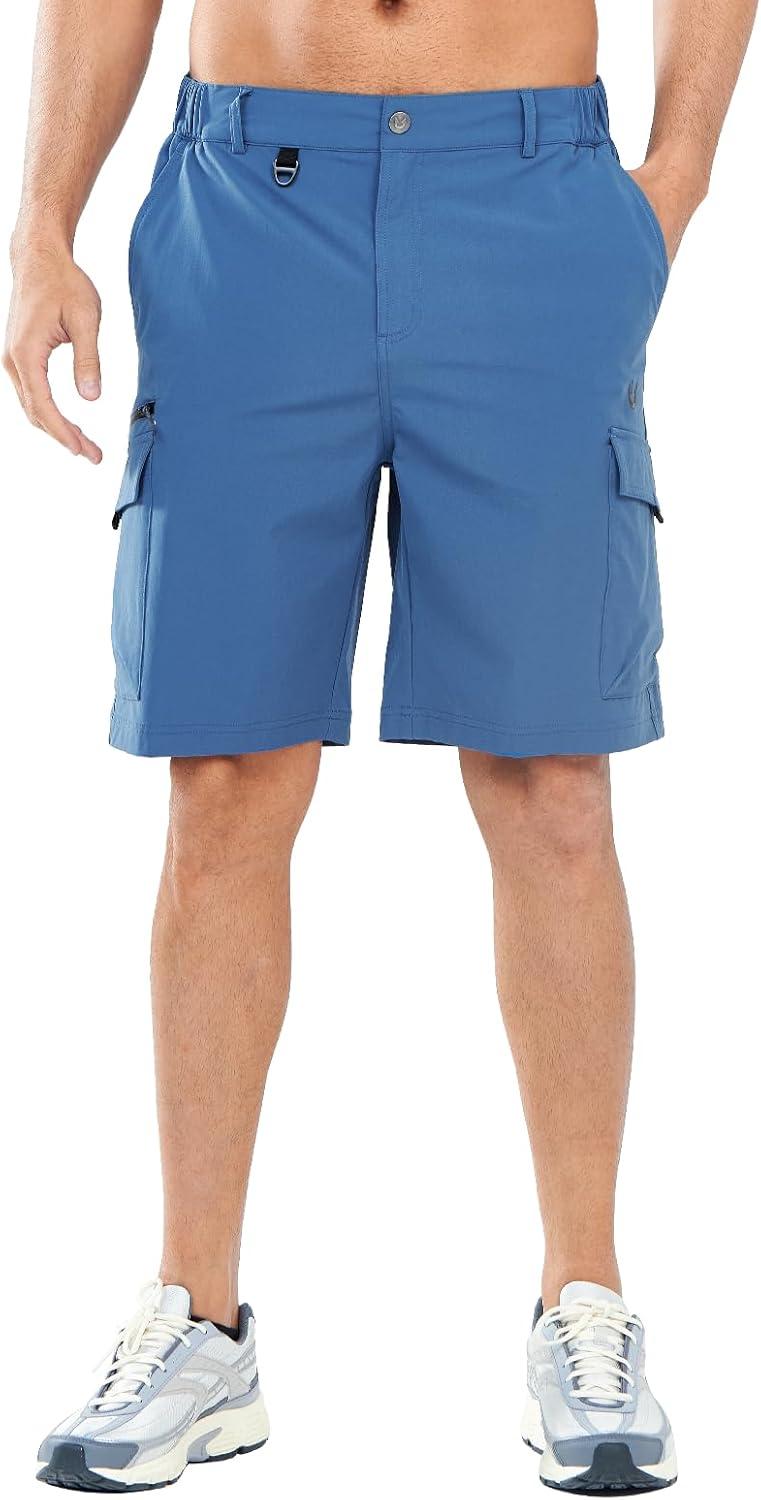 imageNORTHYARD Mens Hiking Cargo Shorts 9quot Casual Golf Lightweight Workout Short Athletic Outdoor Fishing Work Sport with PocketsFederalblue