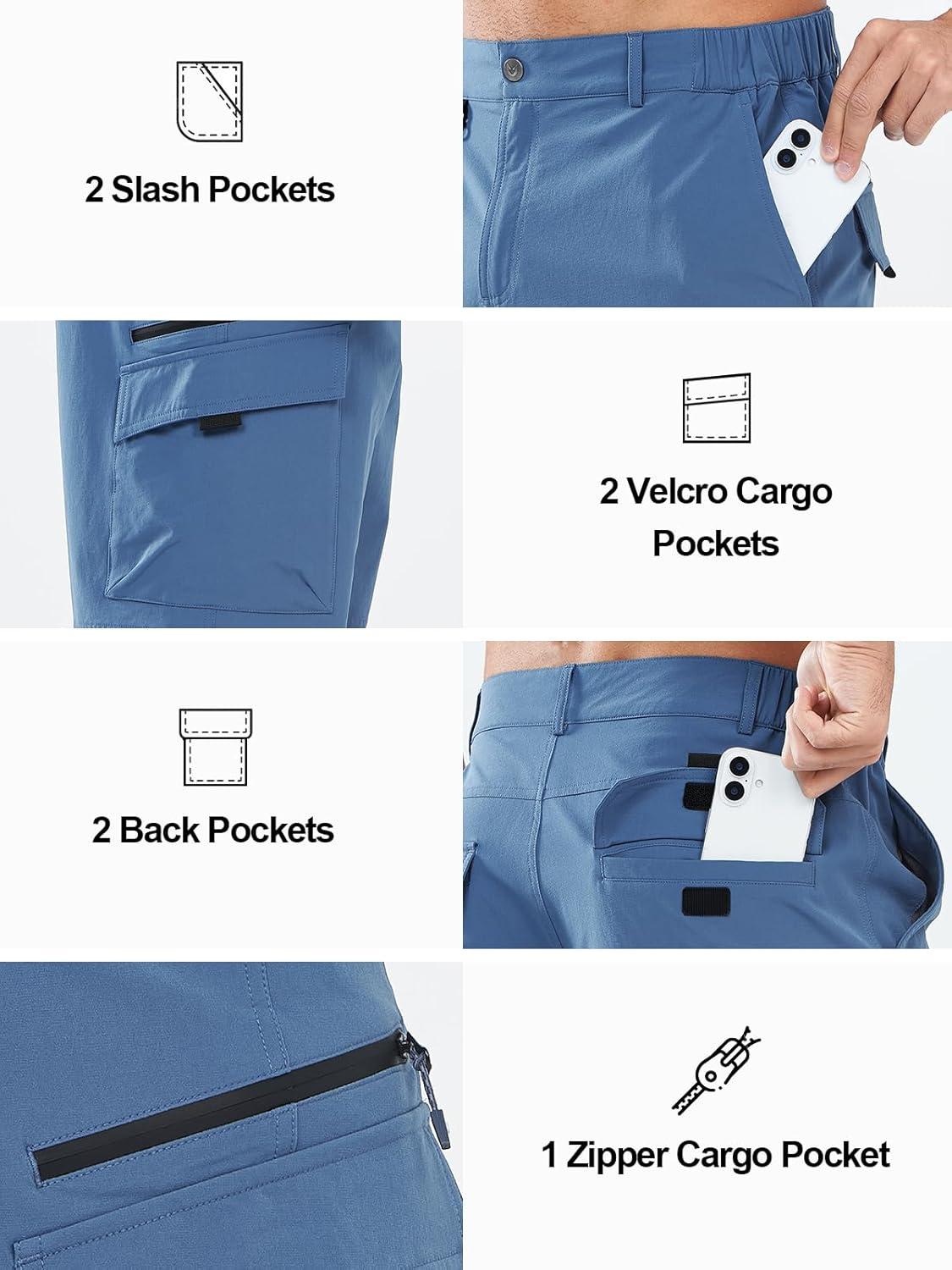 imageNORTHYARD Mens Hiking Cargo Shorts 9quot Casual Golf Lightweight Workout Short Athletic Outdoor Fishing Work Sport with PocketsFederalblue