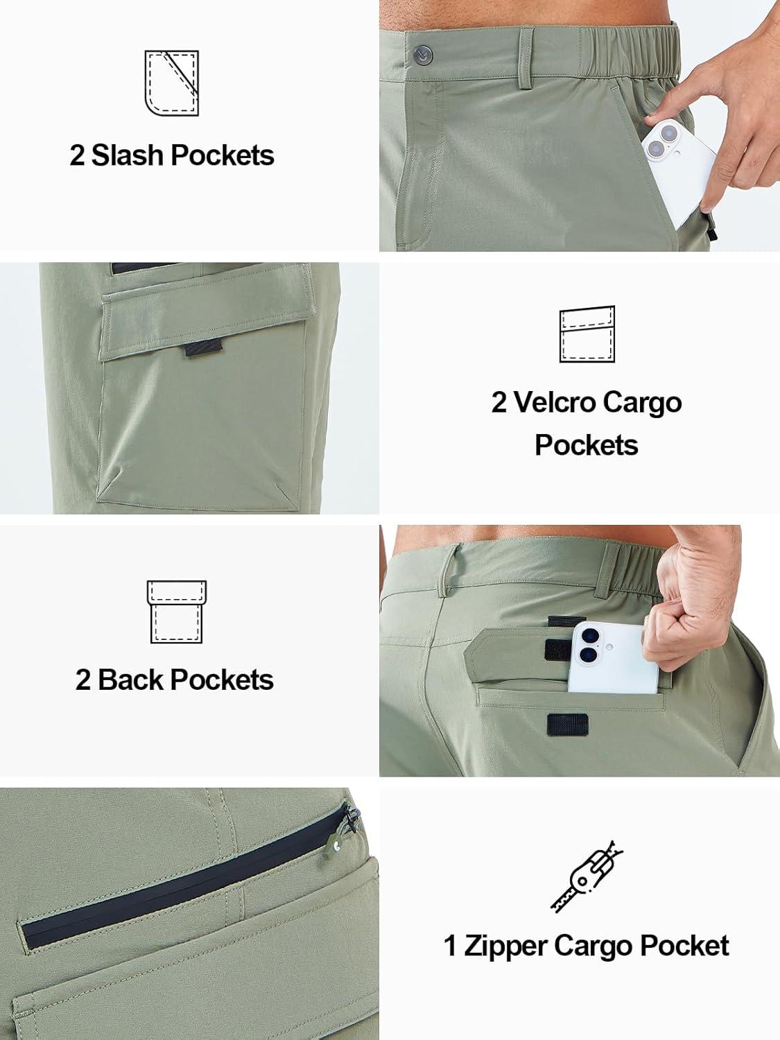 imageNORTHYARD Mens Hiking Cargo Shorts 9quot Casual Golf Lightweight Workout Short Athletic Outdoor Fishing Work Sport with PocketsSagegreen