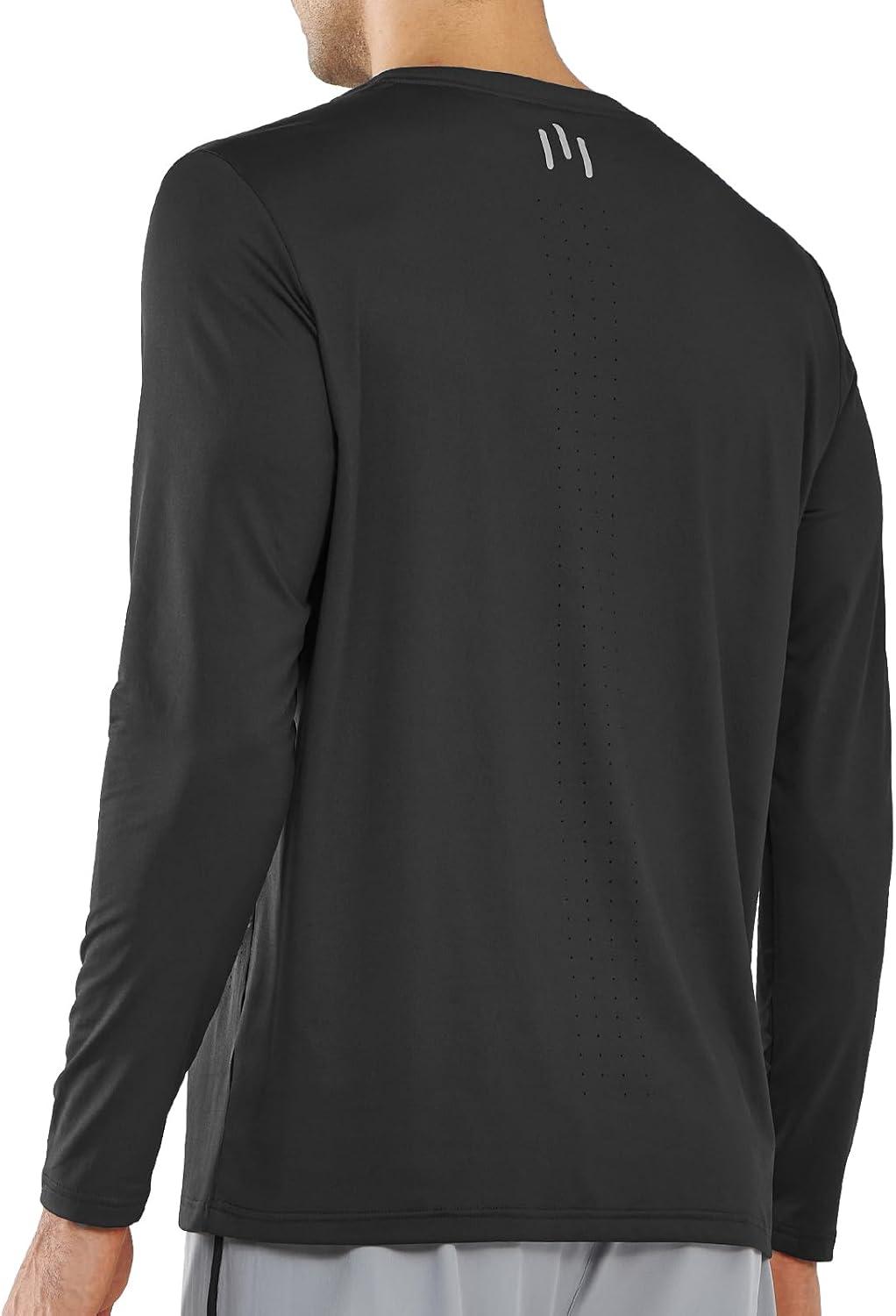 imageNORTHYARD Mens Long Sleeve Shirts Quick Dry Workout Gym Athletic Running Sun T Shirts TopsBlack