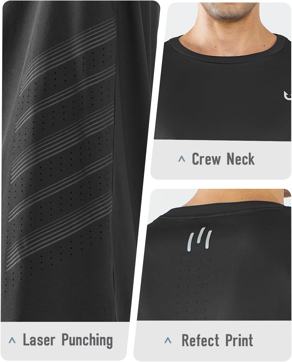 imageNORTHYARD Mens Long Sleeve Shirts Quick Dry Workout Gym Athletic Running Sun T Shirts TopsBlack