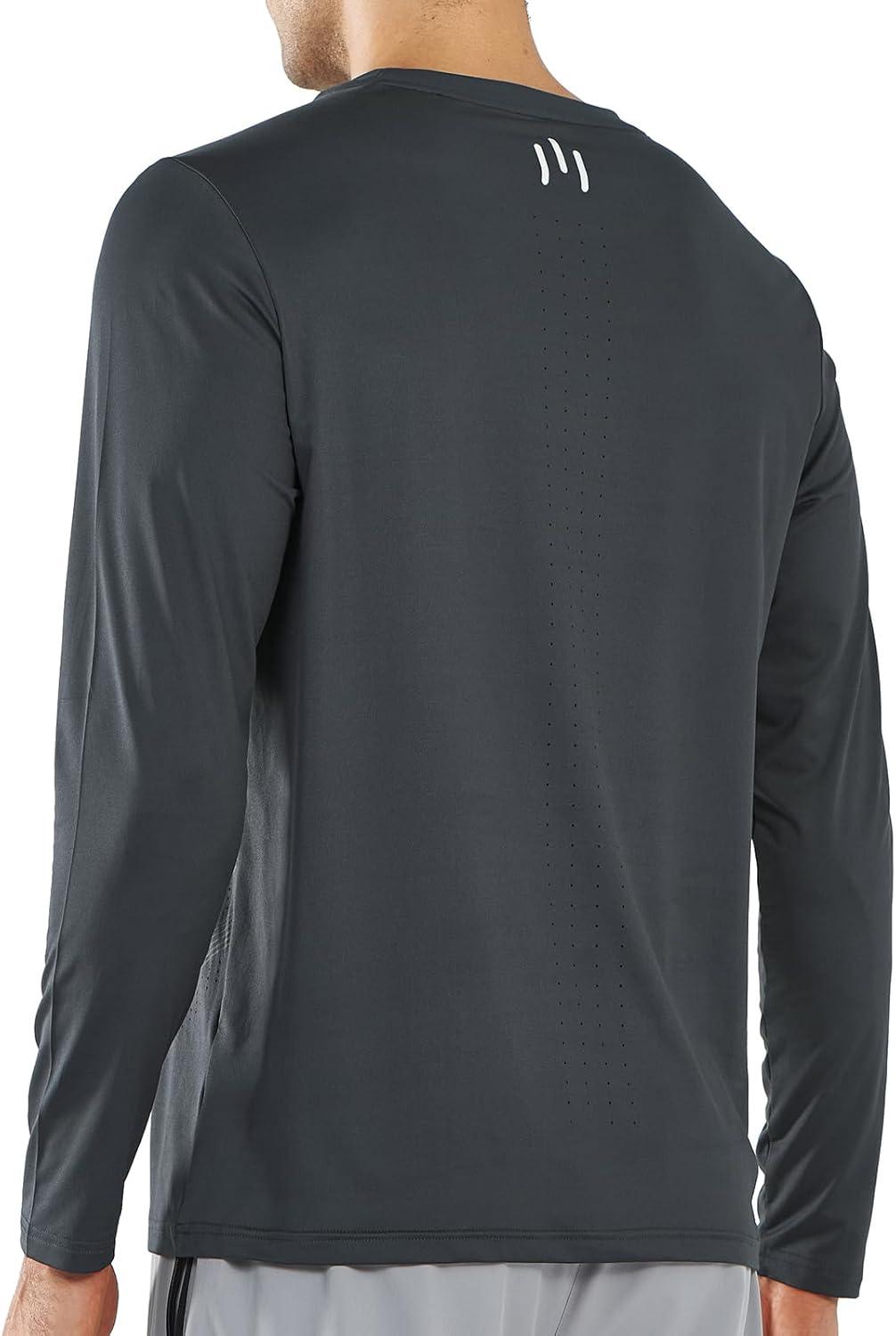 imageNORTHYARD Mens Long Sleeve Shirts Quick Dry Workout Gym Athletic Running Sun T Shirts TopsDarkgrey