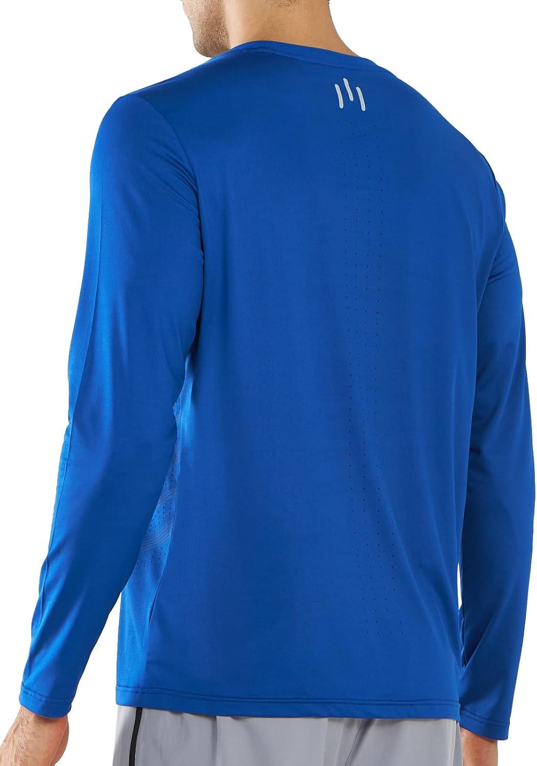 imageNORTHYARD Mens Long Sleeve Shirts Quick Dry Workout Gym Athletic Running Sun T Shirts TopsRoyalblue