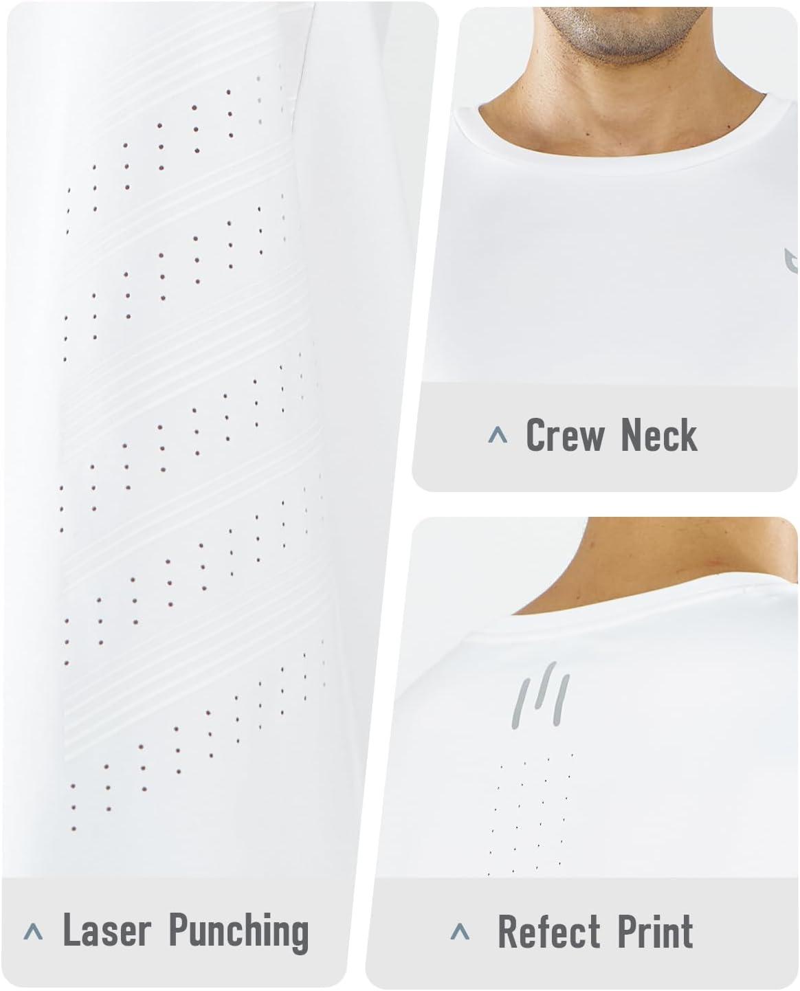 imageNORTHYARD Mens Long Sleeve Shirts Quick Dry Workout Gym Athletic Running Sun T Shirts TopsWhite