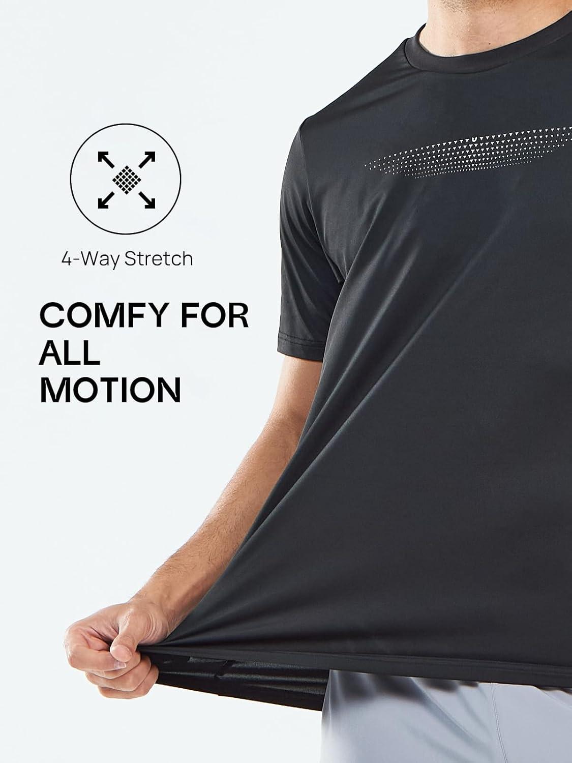 imageNORTHYARD Mens Workout Gym TShirts Lightweight Running Athletic Short Sleeve Quick Dry Shirt TopsBlack