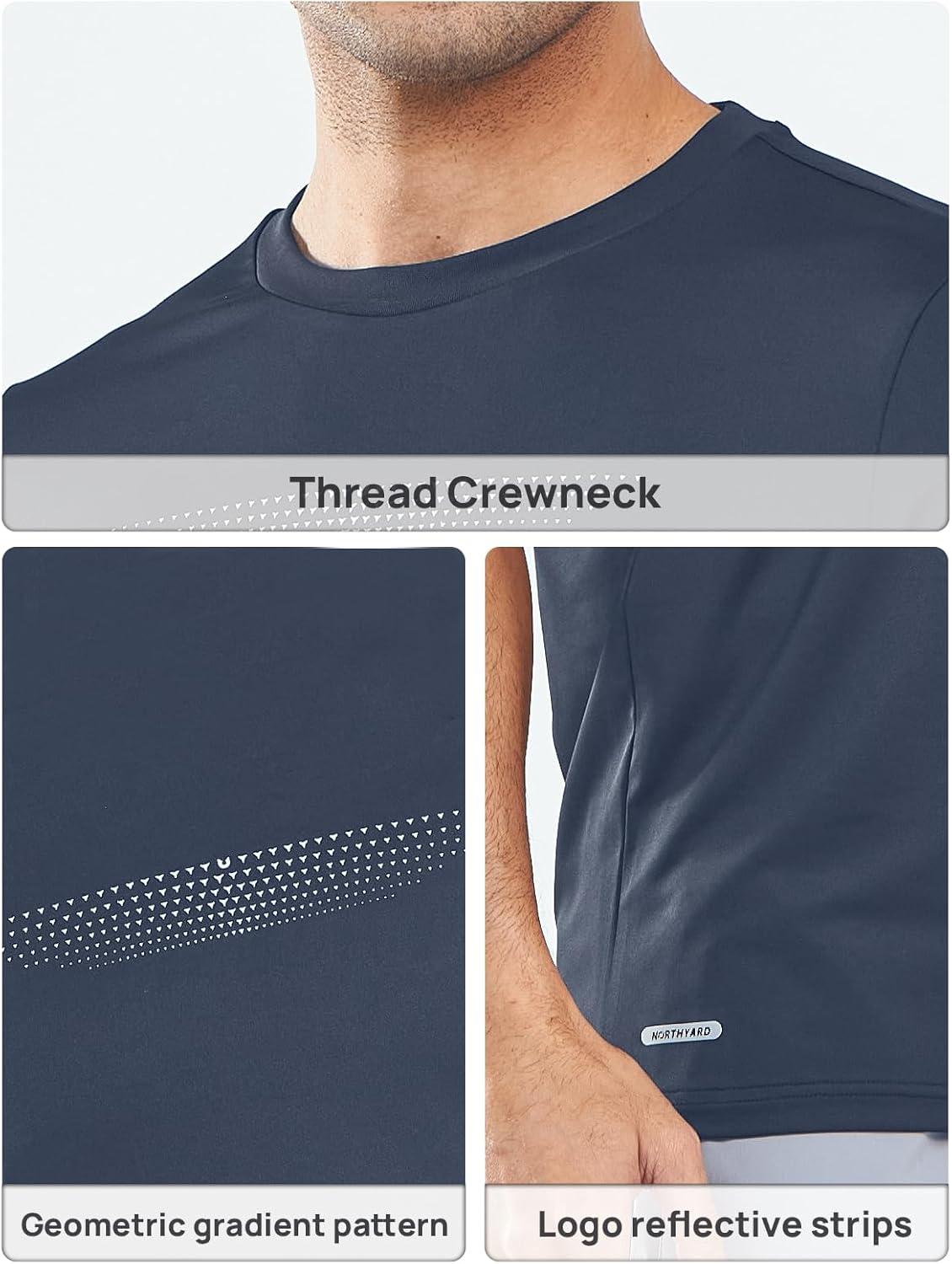 imageNORTHYARD Mens Workout Gym TShirts Lightweight Running Athletic Short Sleeve Quick Dry Shirt TopsCoolgrey