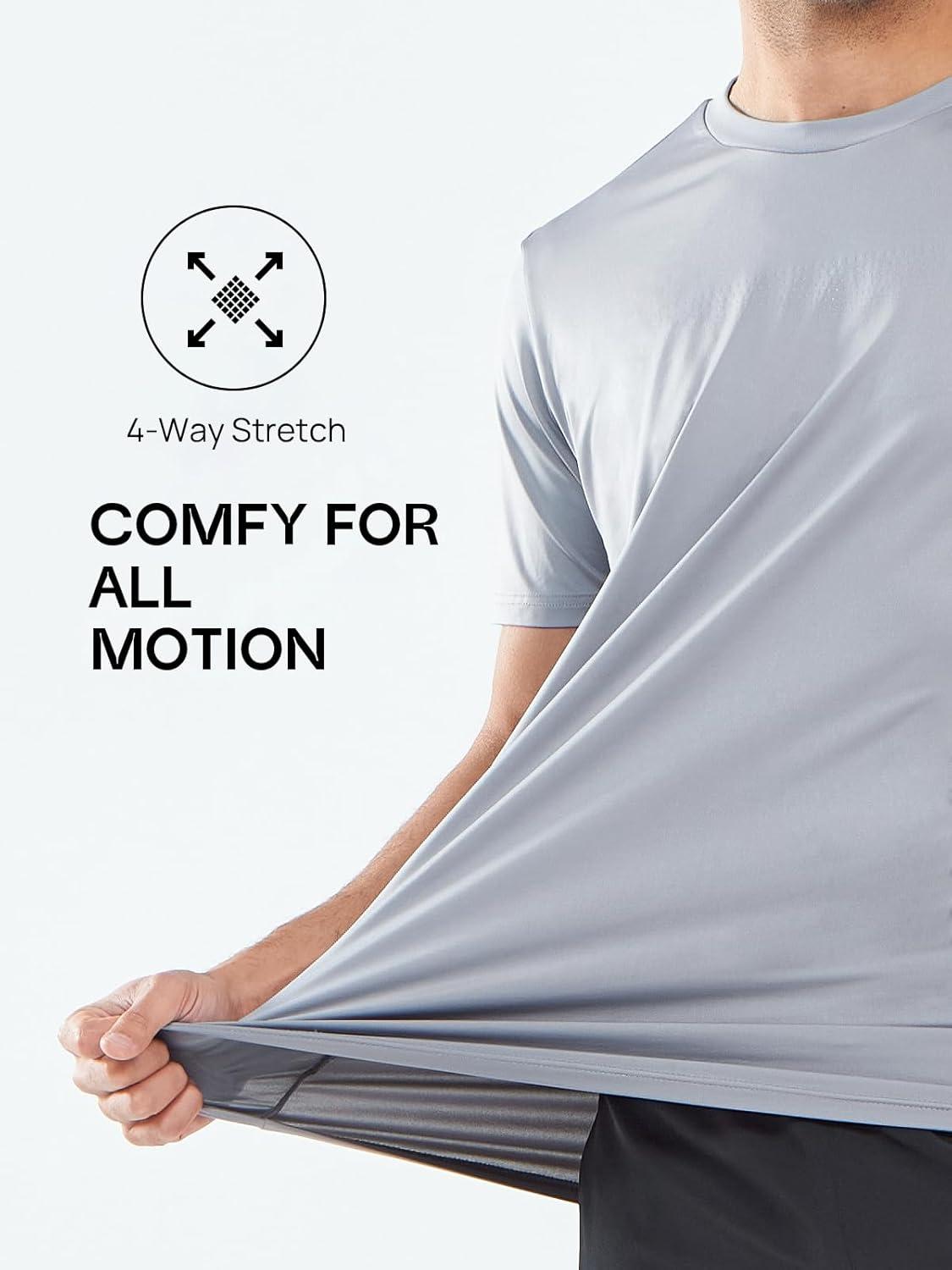 imageNORTHYARD Mens Workout Gym TShirts Lightweight Running Athletic Short Sleeve Quick Dry Shirt TopsLightgrey