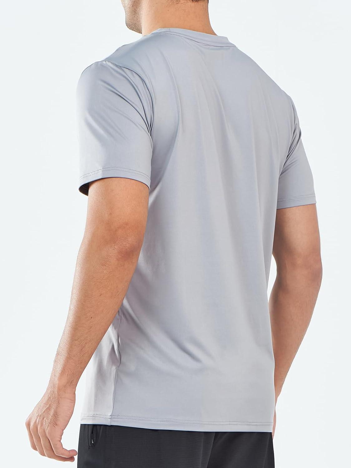 imageNORTHYARD Mens Workout Gym TShirts Lightweight Running Athletic Short Sleeve Quick Dry Shirt TopsLightgrey