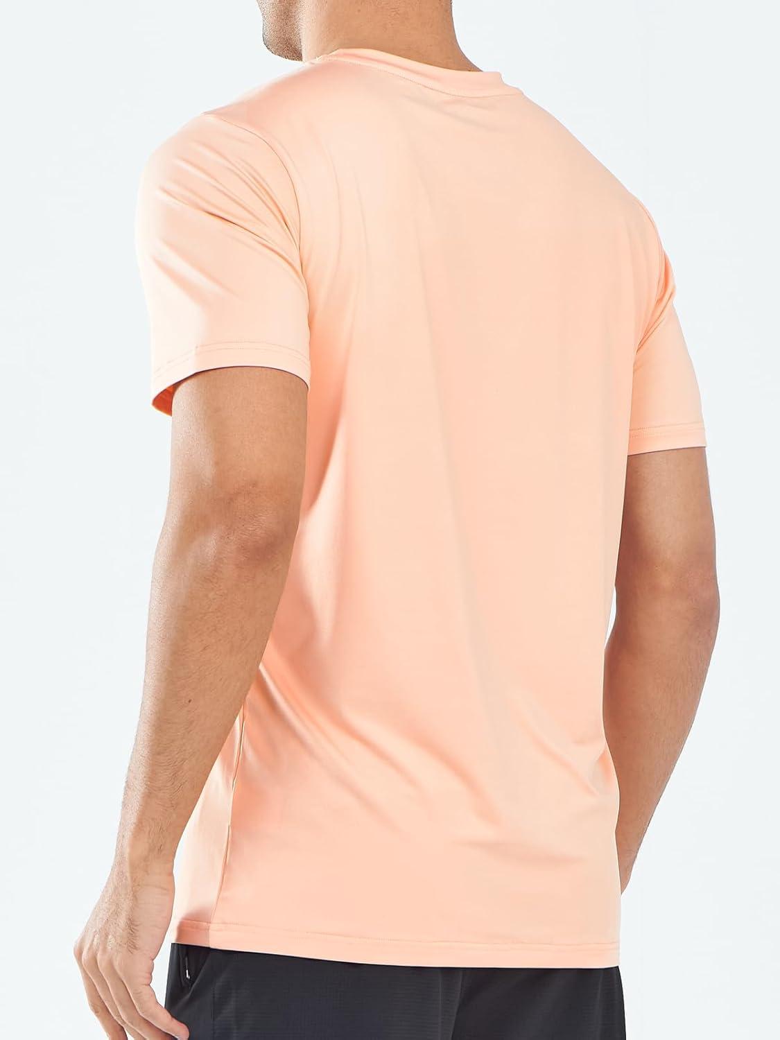 imageNORTHYARD Mens Workout Gym TShirts Lightweight Running Athletic Short Sleeve Quick Dry Shirt TopsPinkorange
