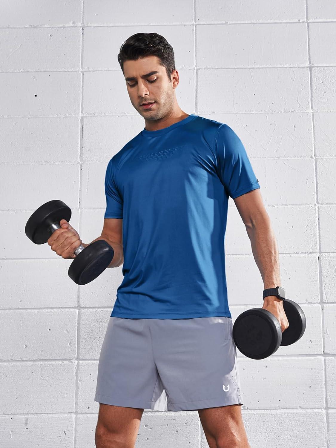imageNORTHYARD Mens Workout Gym TShirts Lightweight Running Athletic Short Sleeve Quick Dry Shirt TopsRoyalblue