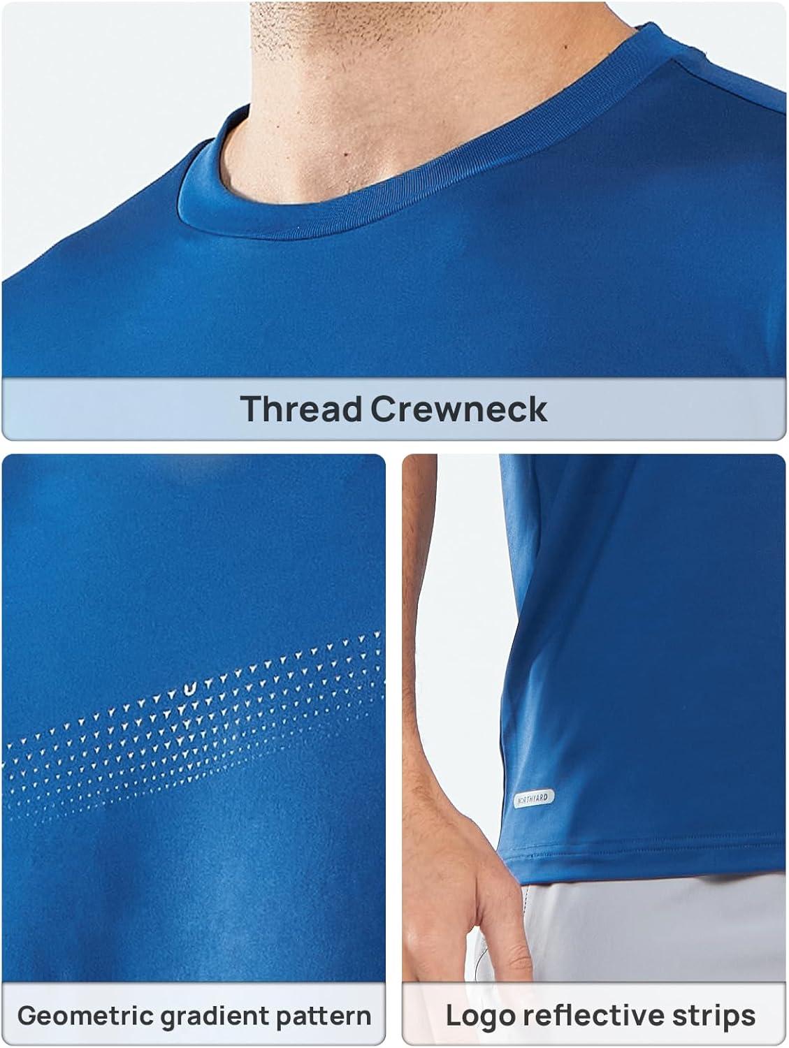 imageNORTHYARD Mens Workout Gym TShirts Lightweight Running Athletic Short Sleeve Quick Dry Shirt TopsRoyalblue