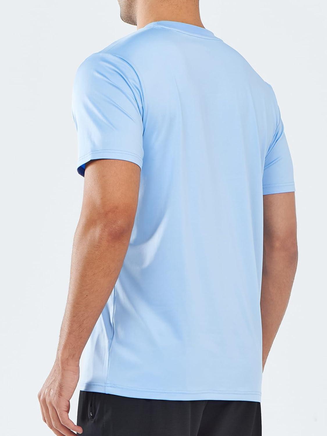 imageNORTHYARD Mens Workout Gym TShirts Lightweight Running Athletic Short Sleeve Quick Dry Shirt TopsSkyblue