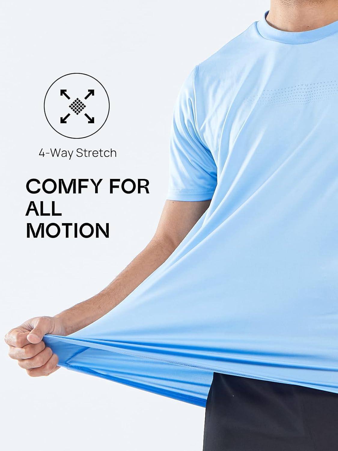imageNORTHYARD Mens Workout Gym TShirts Lightweight Running Athletic Short Sleeve Quick Dry Shirt TopsSkyblue