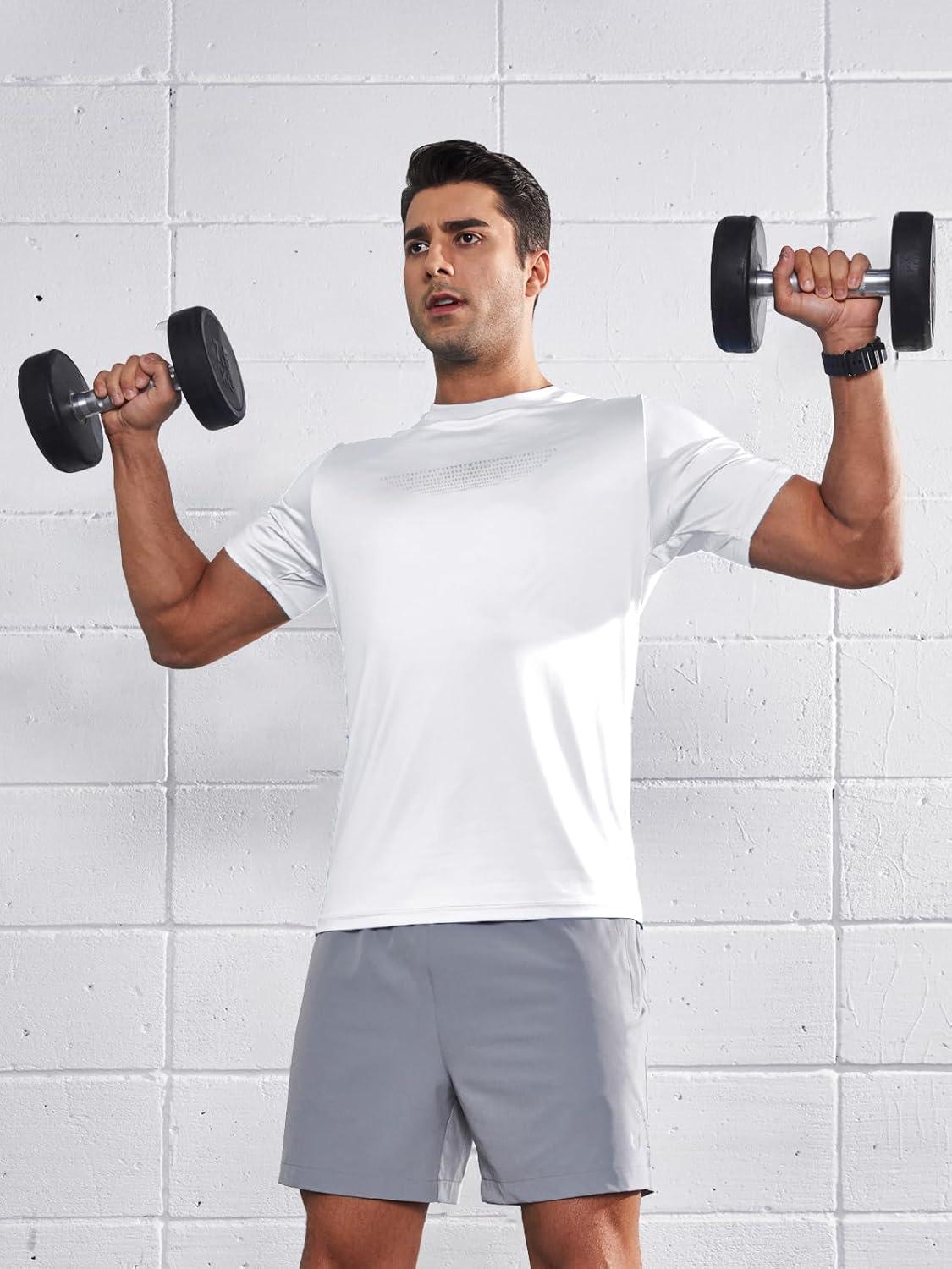 imageNORTHYARD Mens Workout Gym TShirts Lightweight Running Athletic Short Sleeve Quick Dry Shirt TopsWhite