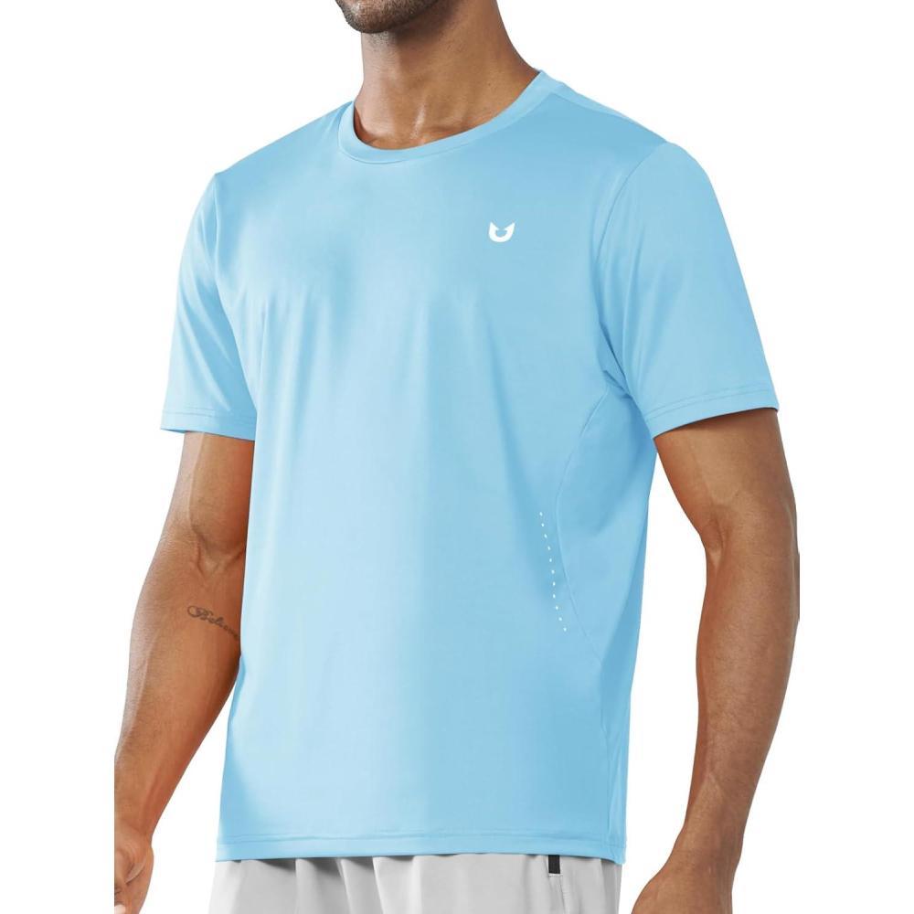 imageNORTHYARD Mens Athletic Gym TShirtsWorkout Running Breathable ShortSleeve Sports Performance Shirts Top TeeSkyblue