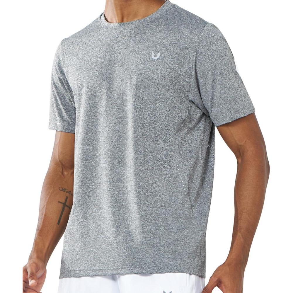 imageNORTHYARD Mens Athletic Gym TShirtsWorkout Running Breathable ShortSleeve Sports Performance Shirts Top TeeSmoke Heather
