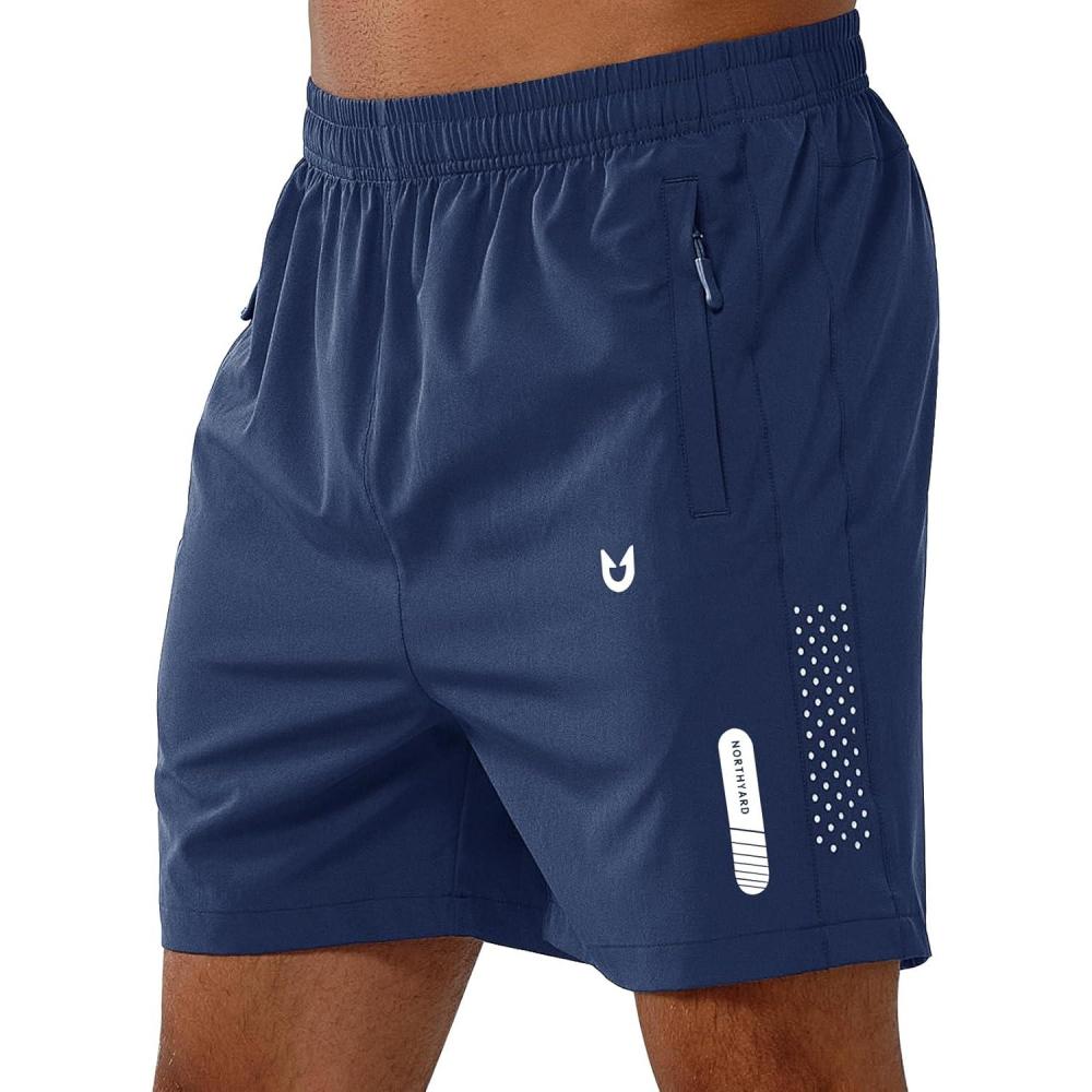 imageNORTHYARD Mens Athletic Running Shorts Quick Dry Workout Shorts 7quot 5quot 9quot Lightweight Sports Gym Basketball Tennis HikingDarkblue