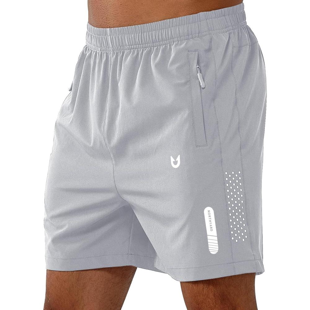 imageNORTHYARD Mens Athletic Running Shorts Quick Dry Workout Shorts 7quot 5quot 9quot Lightweight Sports Gym Basketball Tennis HikingGrey
