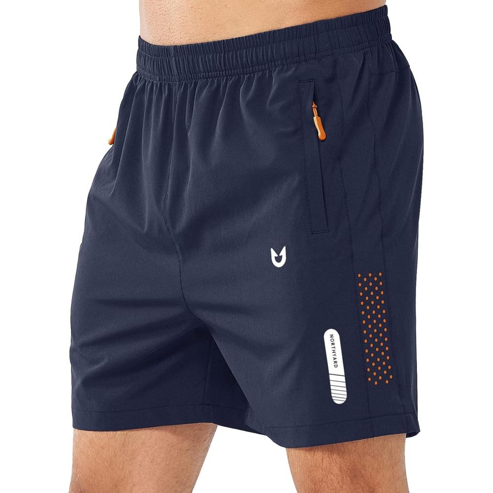 imageNORTHYARD Mens Athletic Running Shorts Quick Dry Workout Shorts 7quot 5quot 9quot Lightweight Sports Gym Basketball Tennis HikingNavy