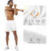 imageNORTHYARD Mens Athletic Running Shorts Quick Dry Workout Shorts 7quot 5quot 9quot Lightweight Sports Gym Basketball Tennis HikingWhite