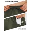 imageNORTHYARD Mens Cotton Athletic Jogger Sweatpants with Zipper Pockets Running Workout Gym Tapered Pants Comfy Lounge PantsArmy Green