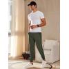 imageNORTHYARD Mens Cotton Athletic Jogger Sweatpants with Zipper Pockets Running Workout Gym Tapered Pants Comfy Lounge PantsArmy Green