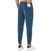 imageNORTHYARD Mens Cotton Athletic Jogger Sweatpants with Zipper Pockets Running Workout Gym Tapered Pants Comfy Lounge PantsDark Blue