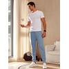 imageNORTHYARD Mens Cotton Athletic Jogger Sweatpants with Zipper Pockets Running Workout Gym Tapered Pants Comfy Lounge PantsGrey Blue