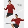 imageNORTHYARD Mens Long Sleeve Shirts Quick Dry Workout Gym Athletic Running Sun T Shirts TopsRedochre