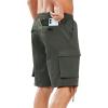 imageNORTHYARD Mens Twill Casual Cotton Cargo Shorts Drawstring Elastic Waist ampamp 6 Pockets Classic Work Shorts for MenArmygreen