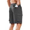 imageNORTHYARD Mens Twill Casual Cotton Cargo Shorts Drawstring Elastic Waist ampamp 6 Pockets Classic Work Shorts for MenDarkgrey