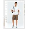 imageNORTHYARD Mens Twill Casual Cotton Cargo Shorts Drawstring Elastic Waist ampamp 6 Pockets Classic Work Shorts for MenDeepkhaki