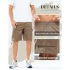 imageNORTHYARD Mens Twill Casual Cotton Cargo Shorts Drawstring Elastic Waist ampamp 6 Pockets Classic Work Shorts for MenDeepkhaki