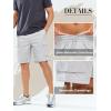 imageNORTHYARD Mens Twill Casual Cotton Cargo Shorts Drawstring Elastic Waist ampamp 6 Pockets Classic Work Shorts for MenLightgrey