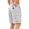 imageNORTHYARD Mens Twill Casual Cotton Cargo Shorts Drawstring Elastic Waist ampamp 6 Pockets Classic Work Shorts for MenLightgrey