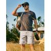 imageNORTHYARD Mens Twill Casual Cotton Cargo Shorts Drawstring Elastic Waist ampamp 6 Pockets Classic Work Shorts for MenLightgrey