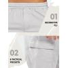 imageNORTHYARD Mens Twill Casual Cotton Cargo Shorts Drawstring Elastic Waist ampamp 6 Pockets Classic Work Shorts for MenLightgrey