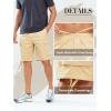 imageNORTHYARD Mens Twill Casual Cotton Cargo Shorts Drawstring Elastic Waist ampamp 6 Pockets Classic Work Shorts for MenLightkhaki
