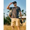 imageNORTHYARD Mens Twill Casual Cotton Cargo Shorts Drawstring Elastic Waist ampamp 6 Pockets Classic Work Shorts for MenLightkhaki