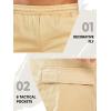 imageNORTHYARD Mens Twill Casual Cotton Cargo Shorts Drawstring Elastic Waist ampamp 6 Pockets Classic Work Shorts for MenLightkhaki