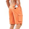 imageNORTHYARD Mens Twill Casual Cotton Cargo Shorts Drawstring Elastic Waist ampamp 6 Pockets Classic Work Shorts for MenOrange