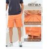 imageNORTHYARD Mens Twill Casual Cotton Cargo Shorts Drawstring Elastic Waist ampamp 6 Pockets Classic Work Shorts for MenOrange