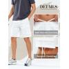 imageNORTHYARD Mens Twill Casual Cotton Cargo Shorts Drawstring Elastic Waist ampamp 6 Pockets Classic Work Shorts for MenWhite
