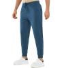 imageNORTHYARD Mens Cotton Athletic Jogger Sweatpants with Zipper Pockets Running Workout Gym Tapered Pants Comfy Lounge PantsDark Blue
