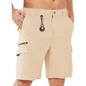 imageNORTHYARD Mens Hiking Cargo Shorts 9quot Casual Golf Lightweight Workout Short Athletic Outdoor Fishing Work Sport with PocketsLightkhaki