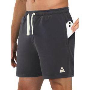 imageNORTHYARD Mens Sweat Shorts 5quot with Pockets Cotton Drawstring Summer Running Casual Lounge ShortsDarkgrey