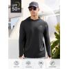 imageNORTHYARD Mens Long Sleeve Hoodie Shirts Sun Protection Fishing Running Swim Rash Guard Lightweight Quick Dry UPF 50 HikingBlack