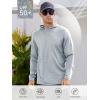 imageNORTHYARD Mens Long Sleeve Hoodie Shirts Sun Protection Fishing Running Swim Rash Guard Lightweight Quick Dry UPF 50 HikingGreyheather